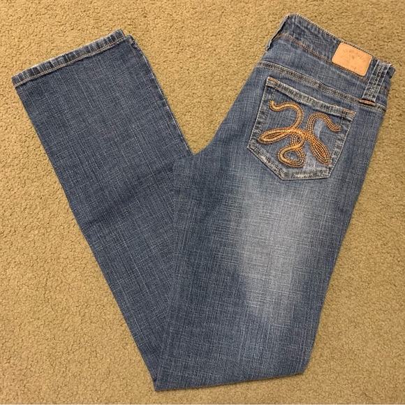 Women’s Hydraulic straight leg blue denim jeans tagged size 7/8 fits like a 5 - Picture 13 of 13